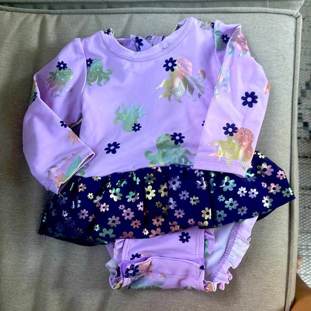 NWOT Boutique Baby Bathing suit 0-3M UV protection.
